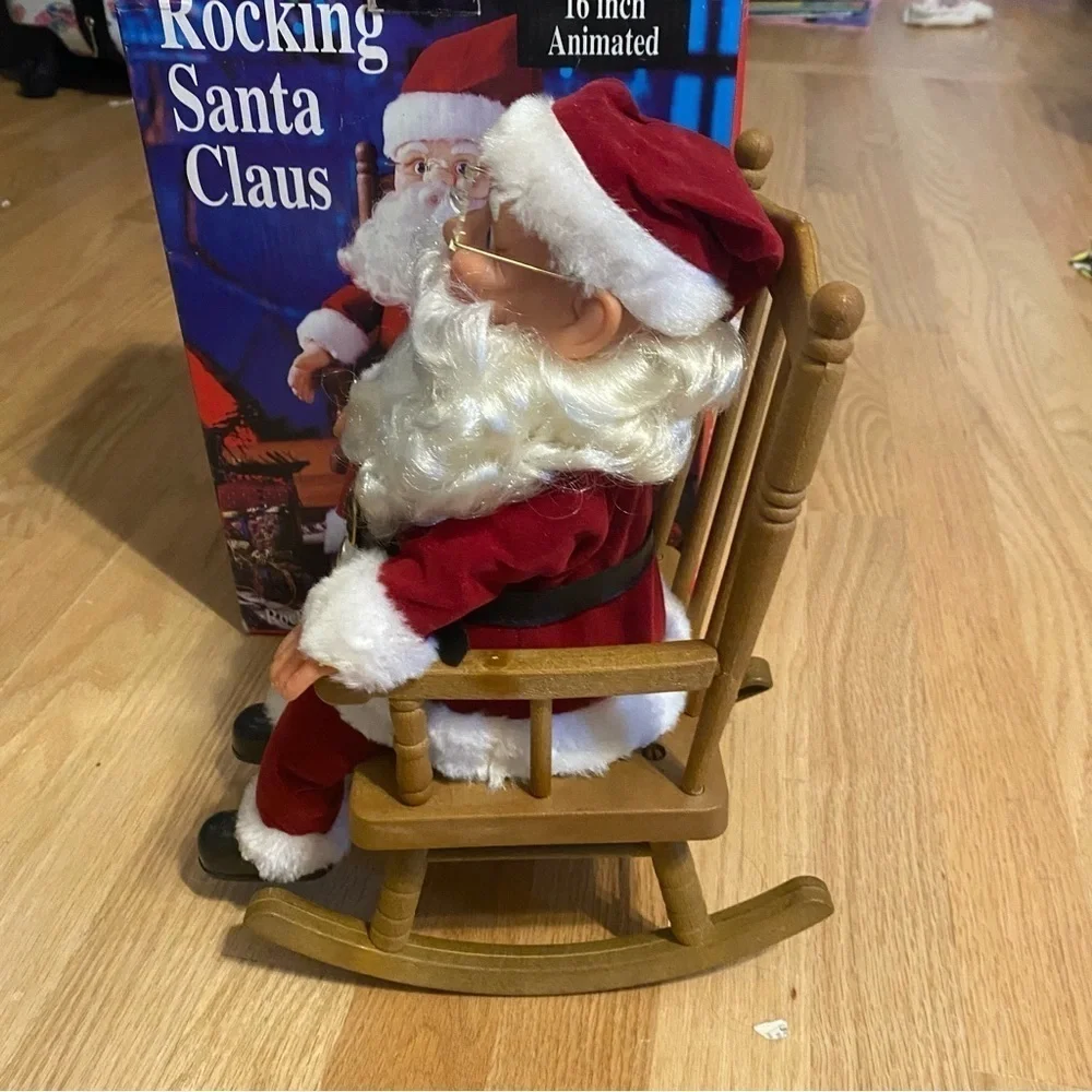 North pole Productions Animated Rocking Santa Claus Robotic Santa Rocking Chair